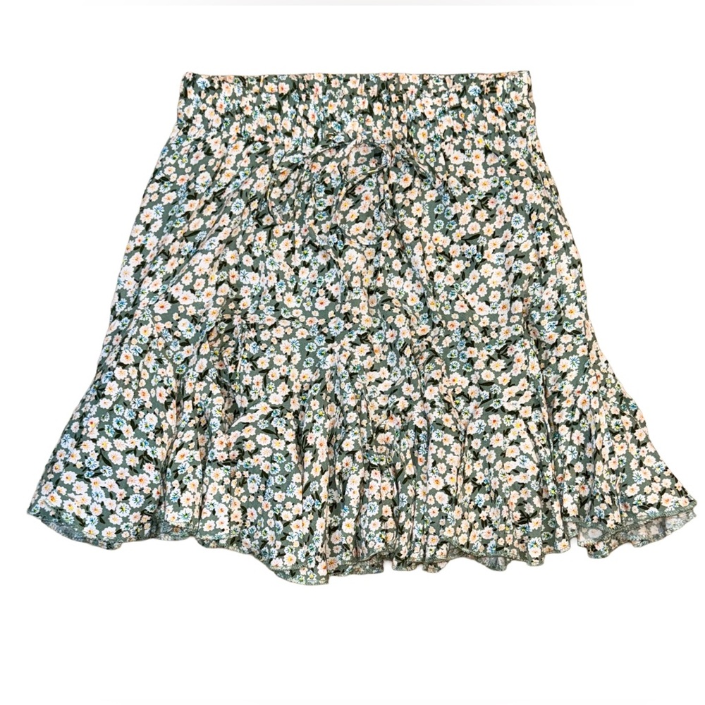 🌼 AEROPOSTALE | Floral Mini Skirt | Boho Ruffle Skirt | Flowy | Coquette Style